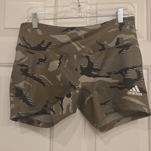 Adidas Women's Athletic Camo Shorts - Olive and Black